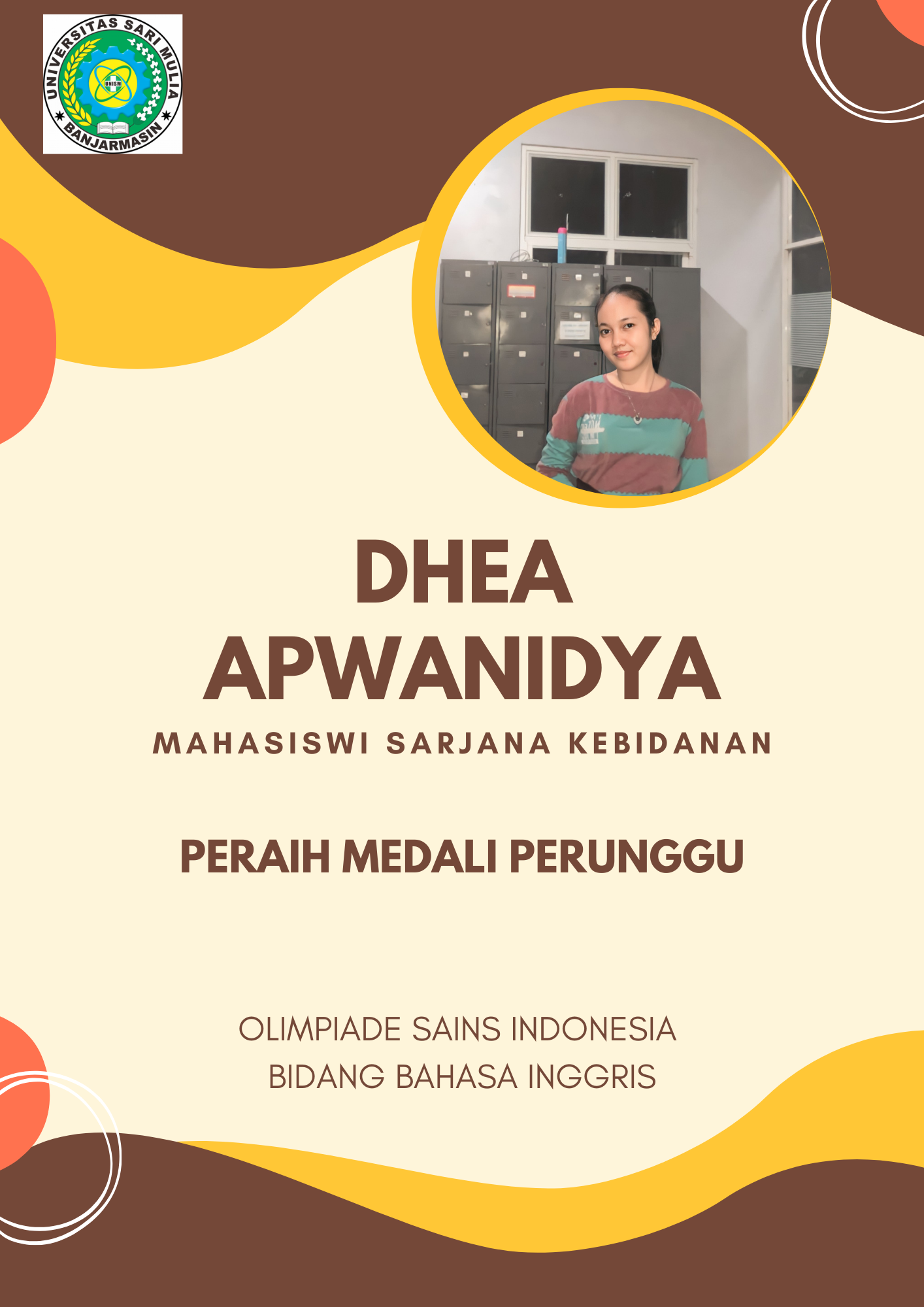 Dhea Apwanidya Peraih Medali Perunggu Dalam Olimpiade Sains Indonesia Bidang Bahasa Inggris