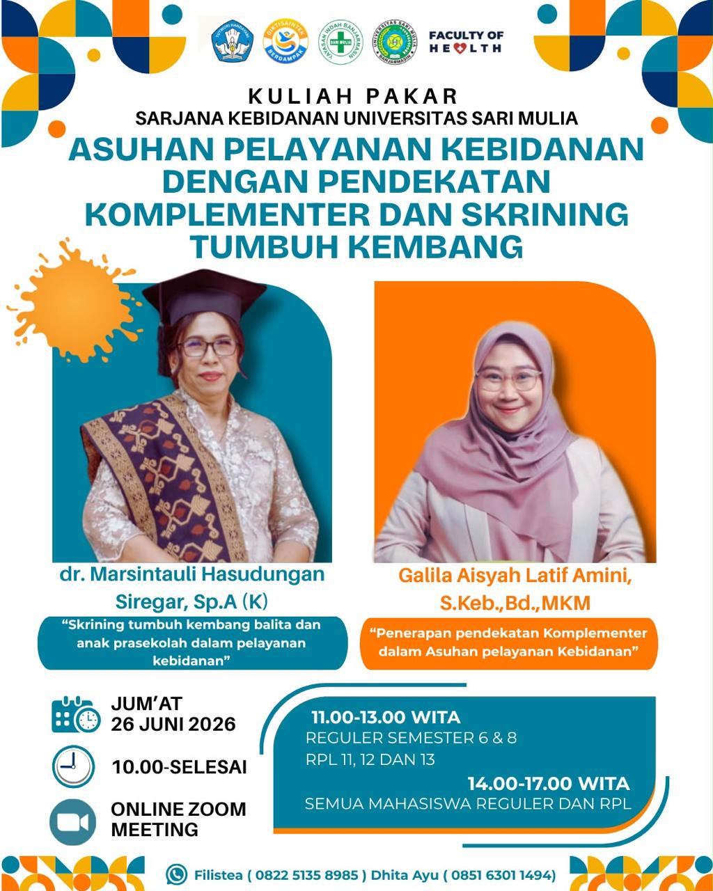 Tingkatkan Kompetensi Mahasiswa, Prodi Sarjana Kebidanan UNISM Gelar Kuliah Pakar Asuhan Komplementer dan Skrining Tumbuh Kembang